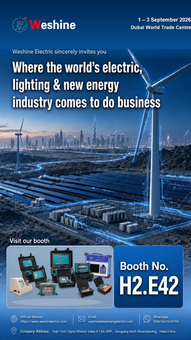 Weshine Electric ຈະວາງສະແດງທີ່ພະລັງງານຕາເວັນອອກກາງ 2026 ໃນ Dubai